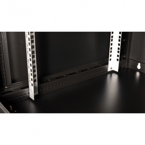 Шкаф 19" телекоммуникационный настенный, 6U 368x600х600 мм, дверь стекло, черный